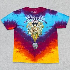 Jimi Hendrix Shirt Men's 2XL Tie Dye Axis Bold As Love Liquid Blue Band Tee